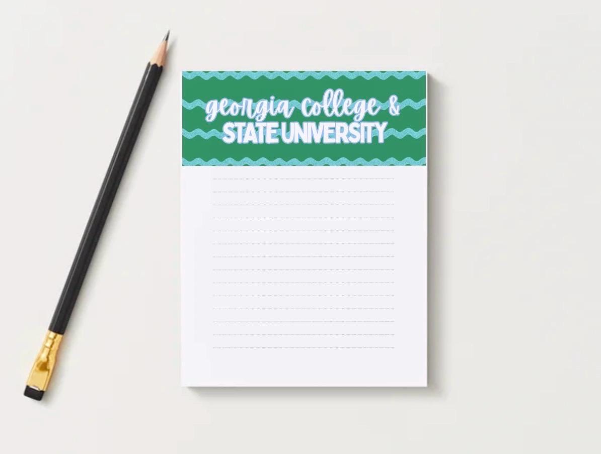 Georgia College Notepad | GCSU Gameday Checklist | Bearcats Stationery
