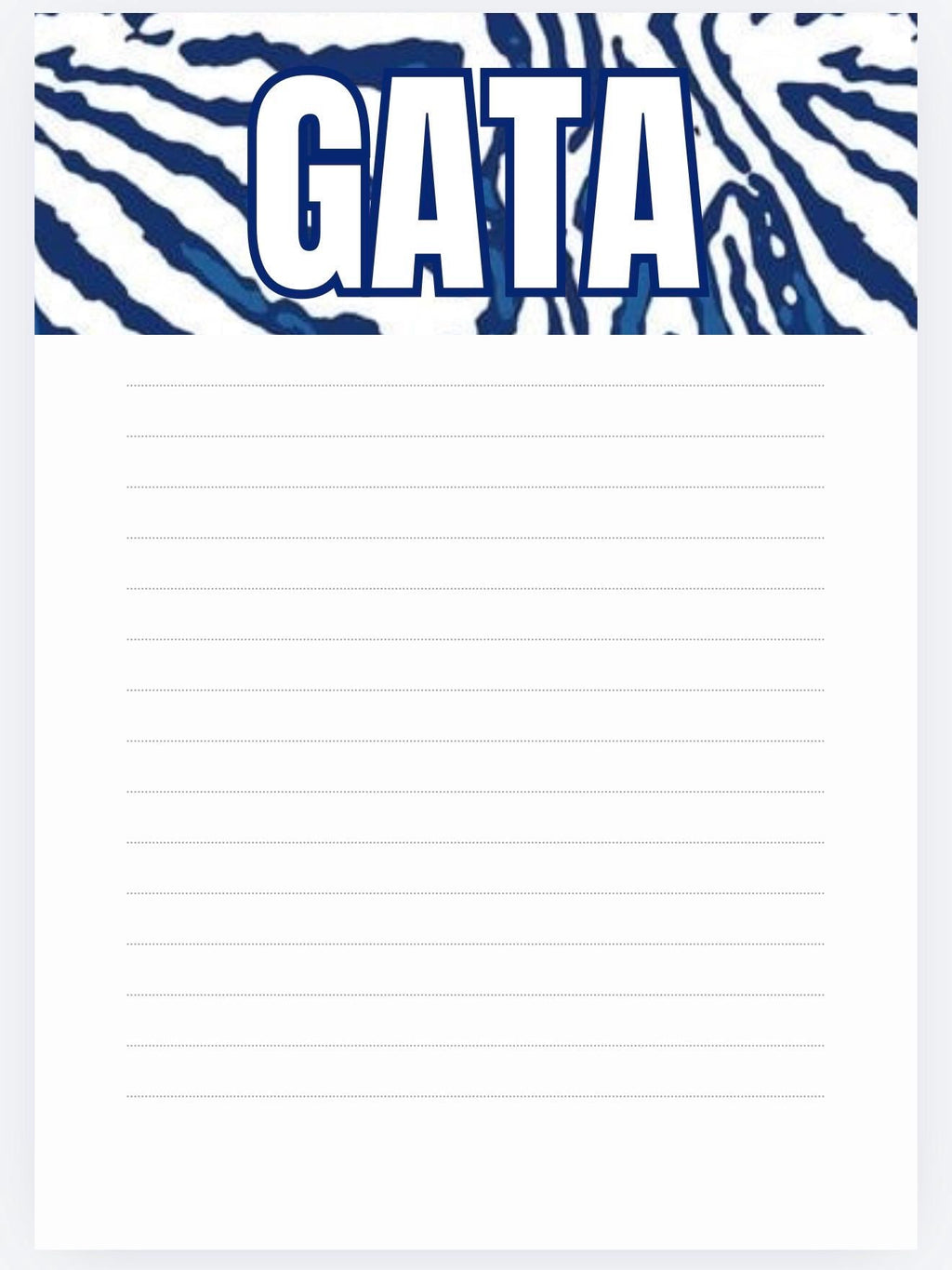 Georgia Southern University Notepad | Gameday Checklist, Eagle Fan Stationery