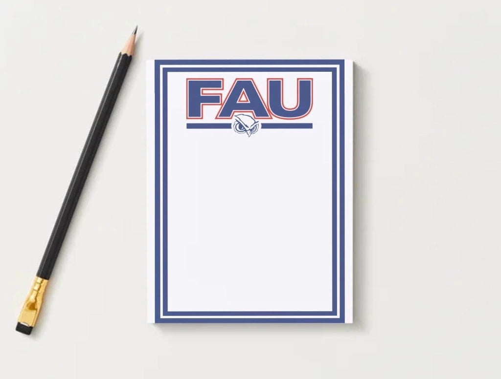FAU Owls Notepad | Florida Atlantic University College Stationery (5x7)