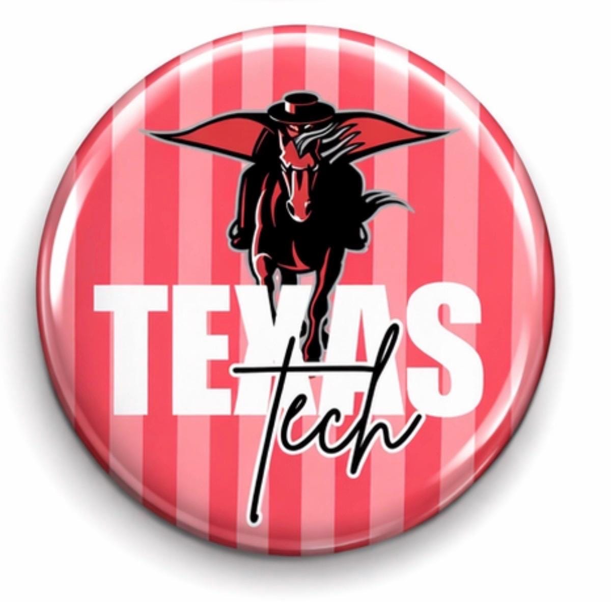Texas Tech Gameday Button | Wreck Em Tech Red Raiders Pin | College Spirit Accessory