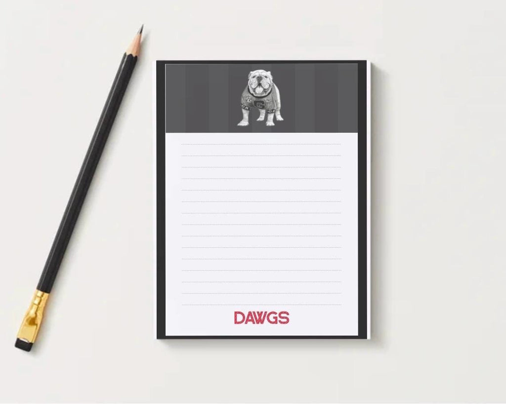 University of Georgia Notepad | UGA Gameday Checklist | Bulldog Fan Gift | College Student Stationery