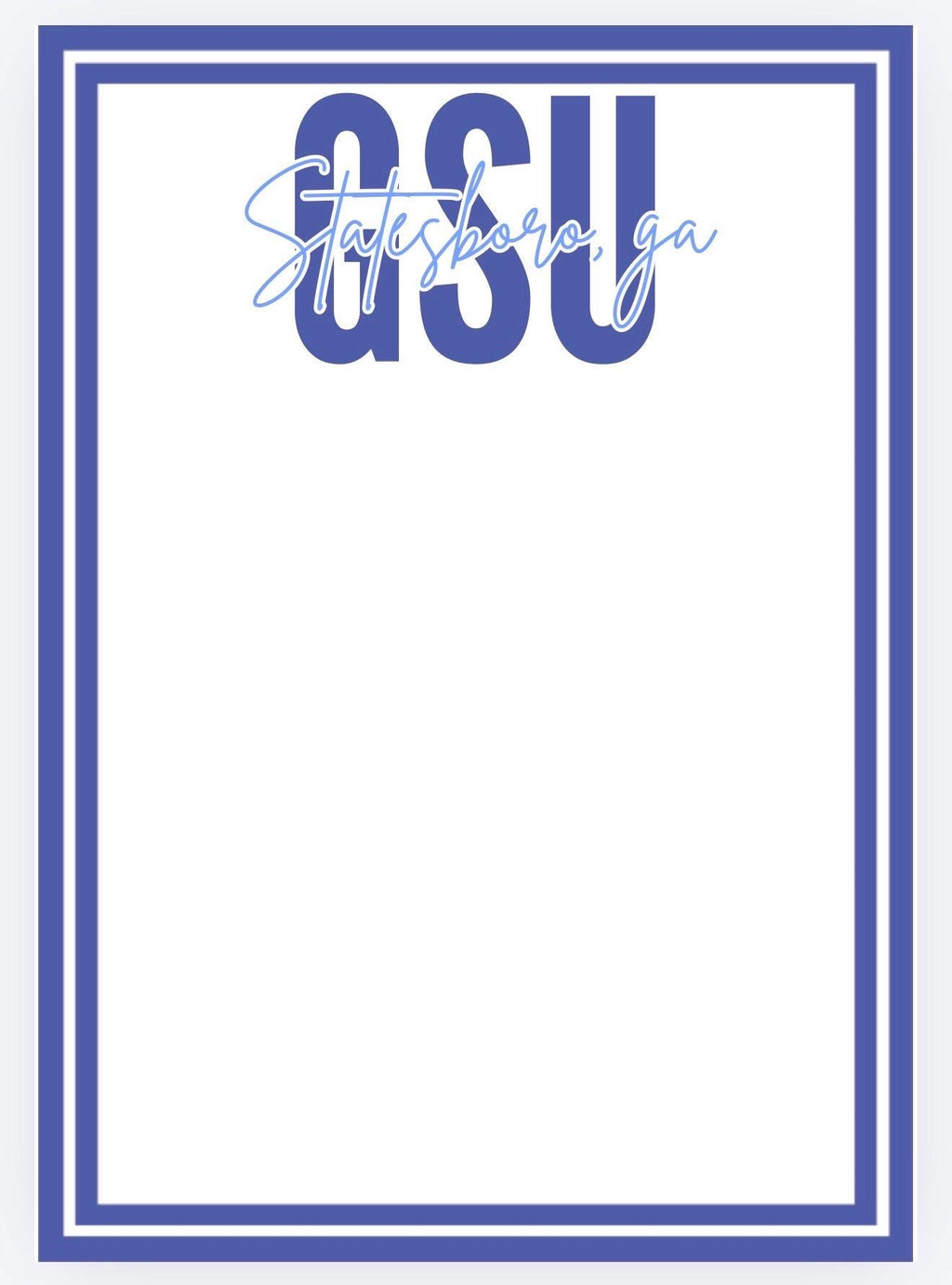 Georgia Southern University Notepad | Gameday Checklist, Eagle Fan Stationery