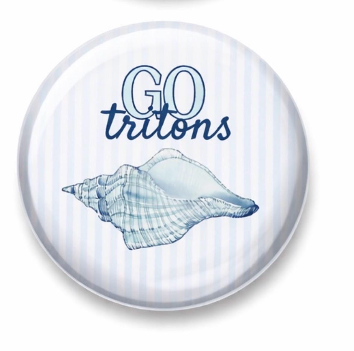 Eckerd College Tritons Gameday Button | Coastal Spirit Pin | Dorm Decor Accessories
