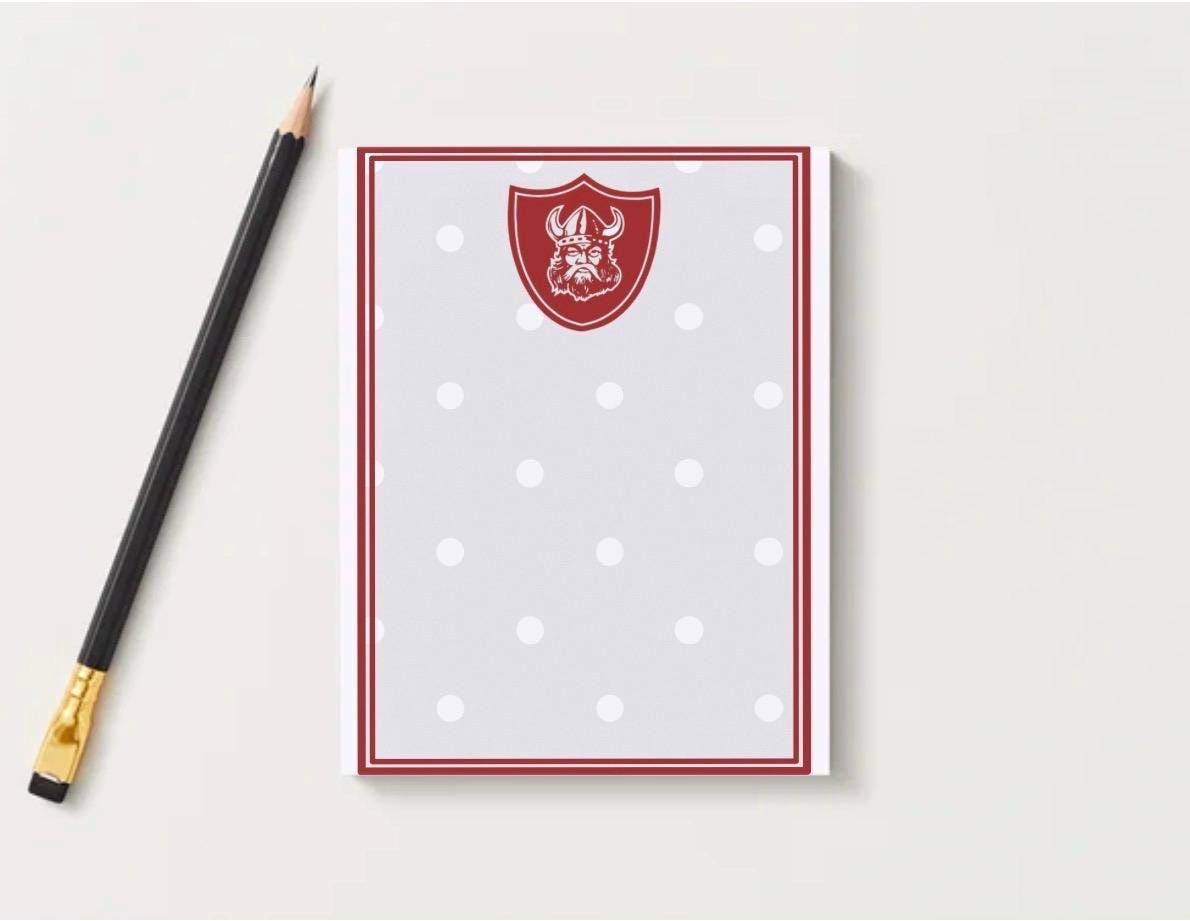 Lowndes Vikings Notepad | Game Day List Pad | Collegiate Style Desk Pad