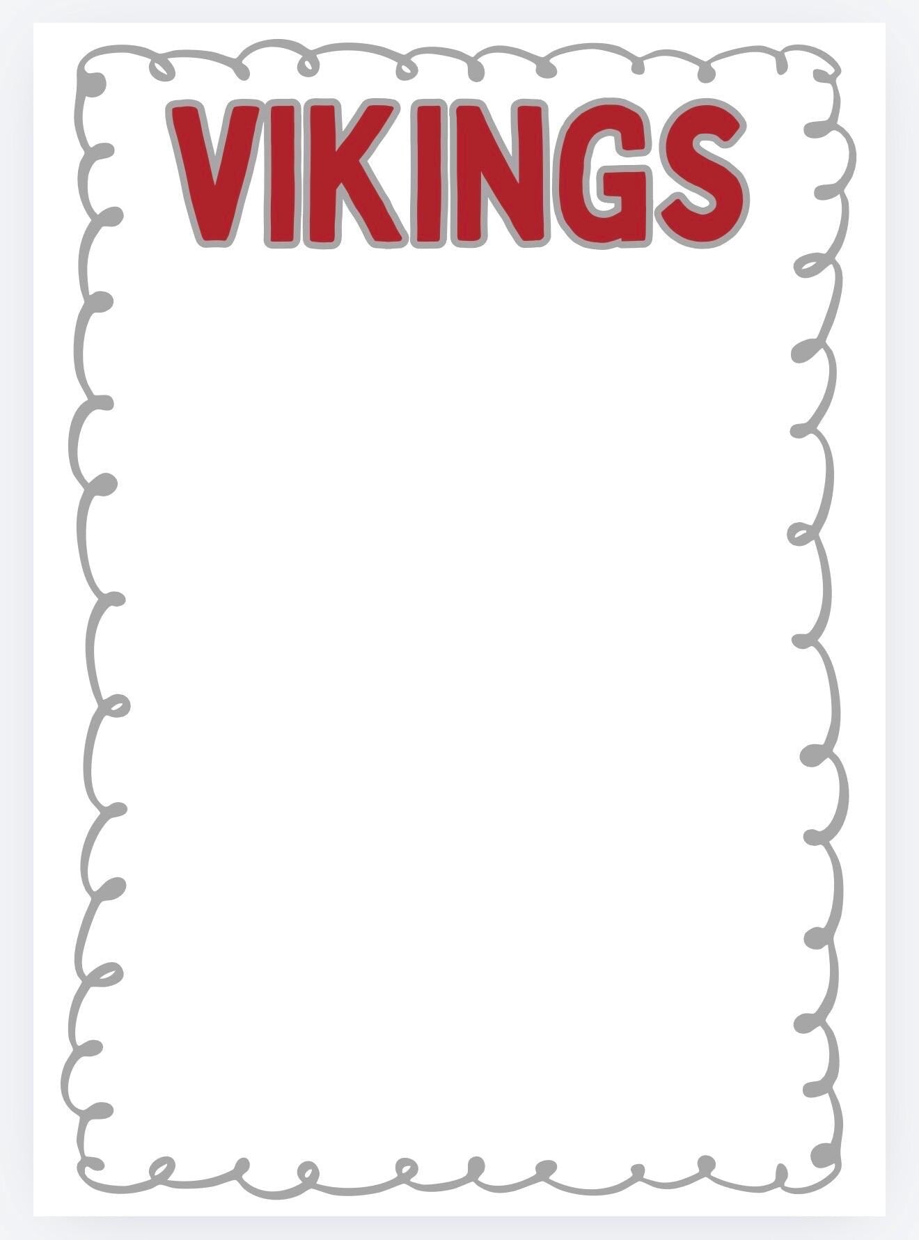 Lowndes Vikings Notepad | Game Day List Pad | Collegiate Style Desk Pad