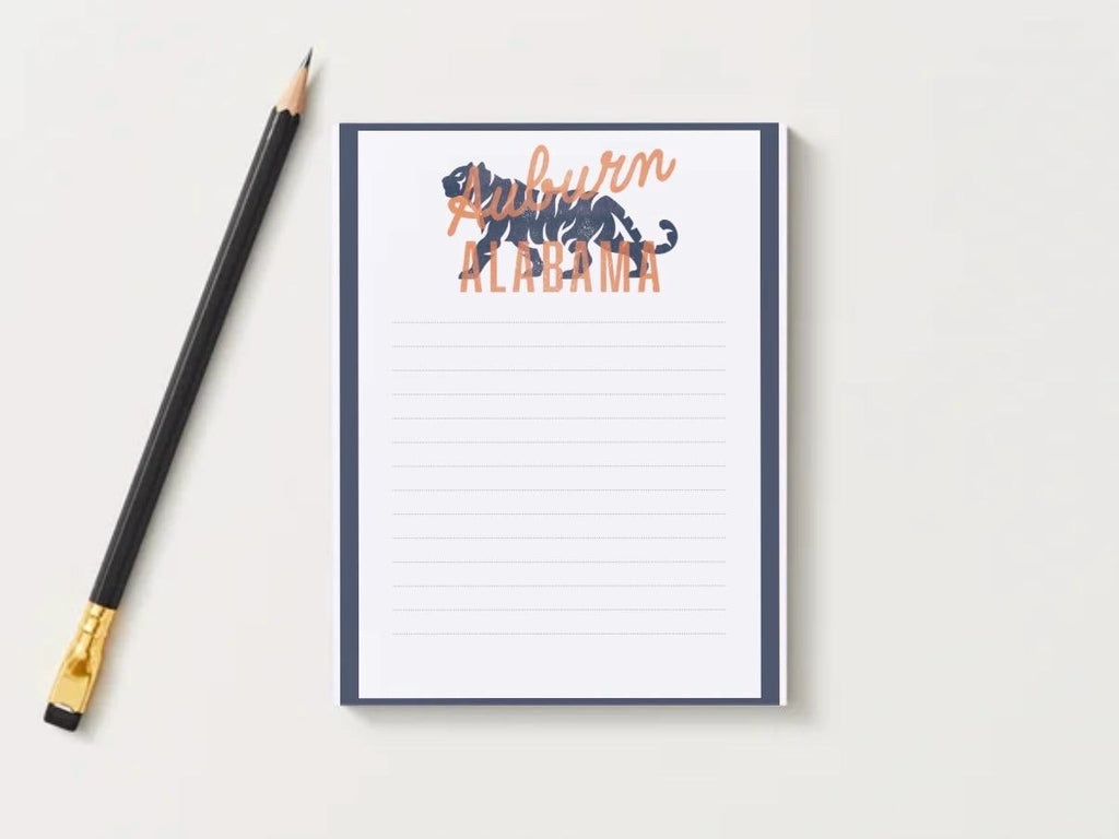 Inspired Tigers Notepad | College Gameday Tailgate Checklist, Student Desk Pad