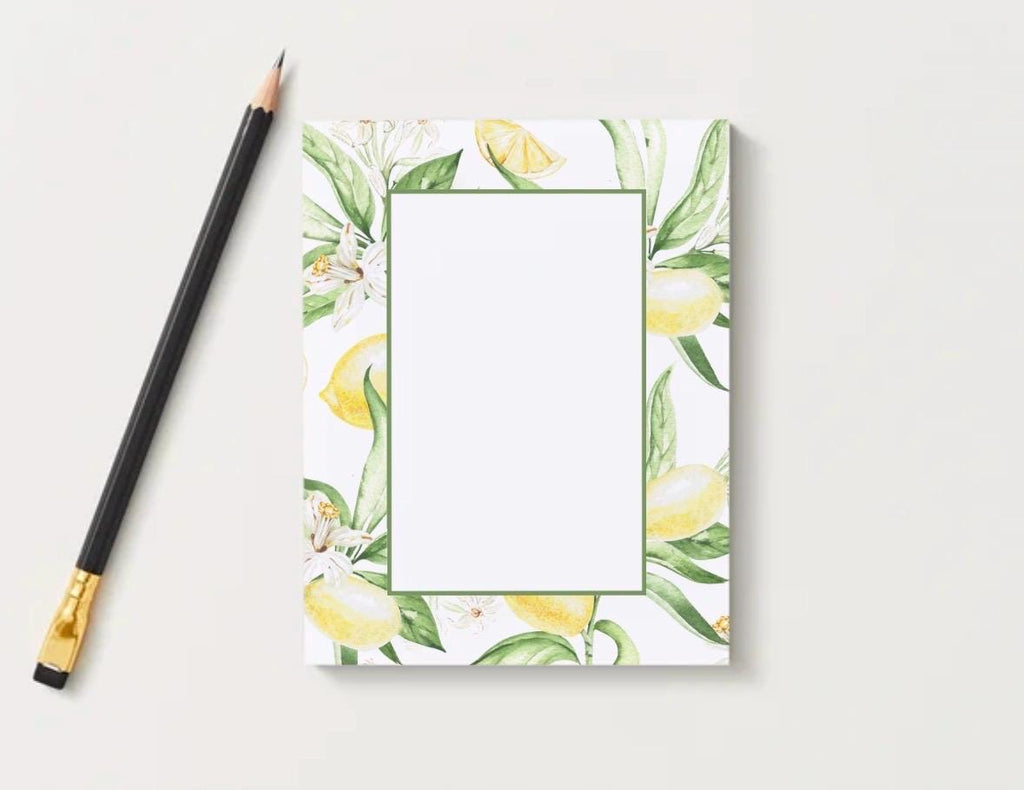 Lemon Notepad, Preppy Summer Stationery, Citrus To-Do List Pad