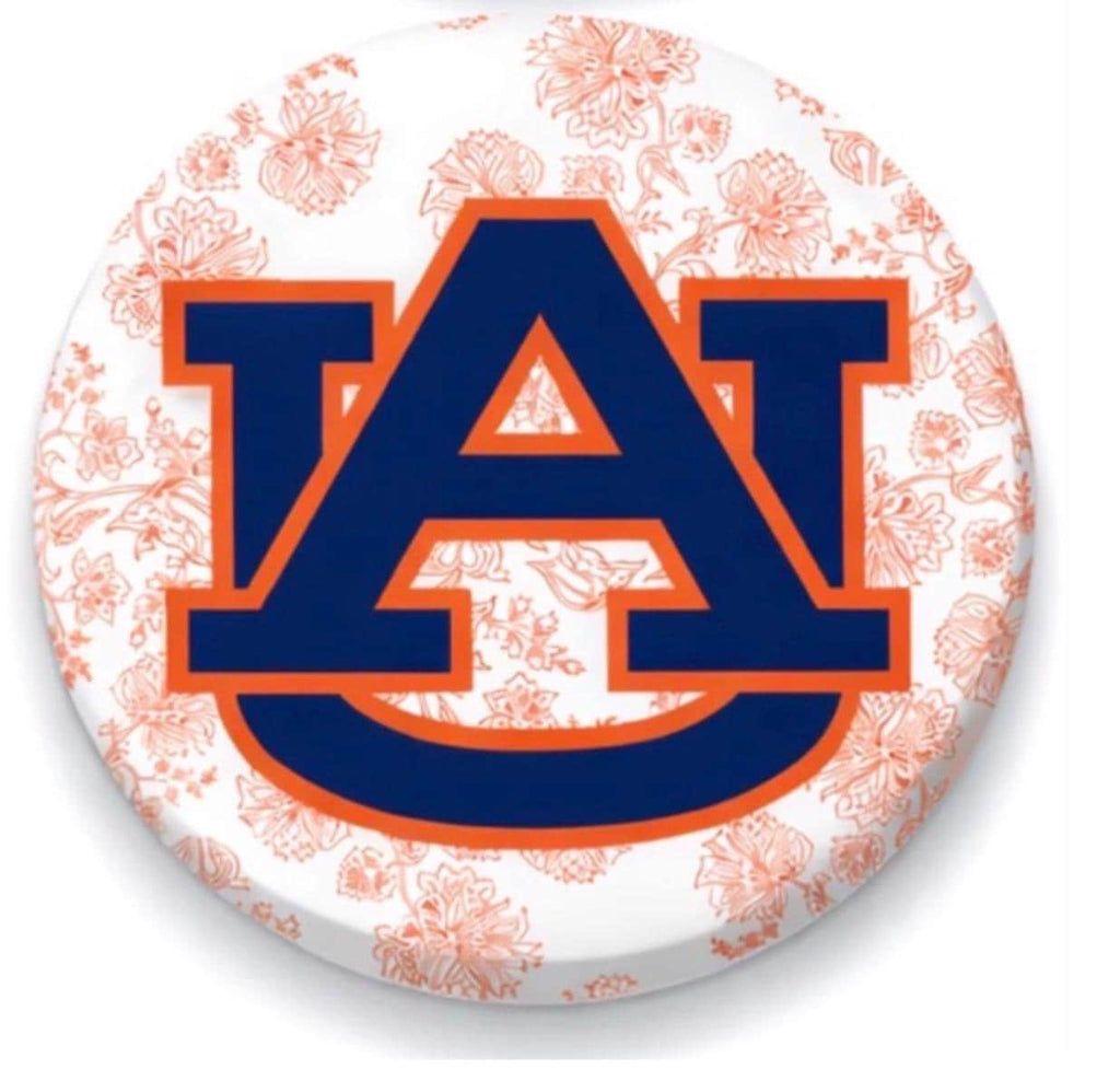 Inspired Auburn University Game Day Button | War Eagle Tiger Pin | College Football Accessory