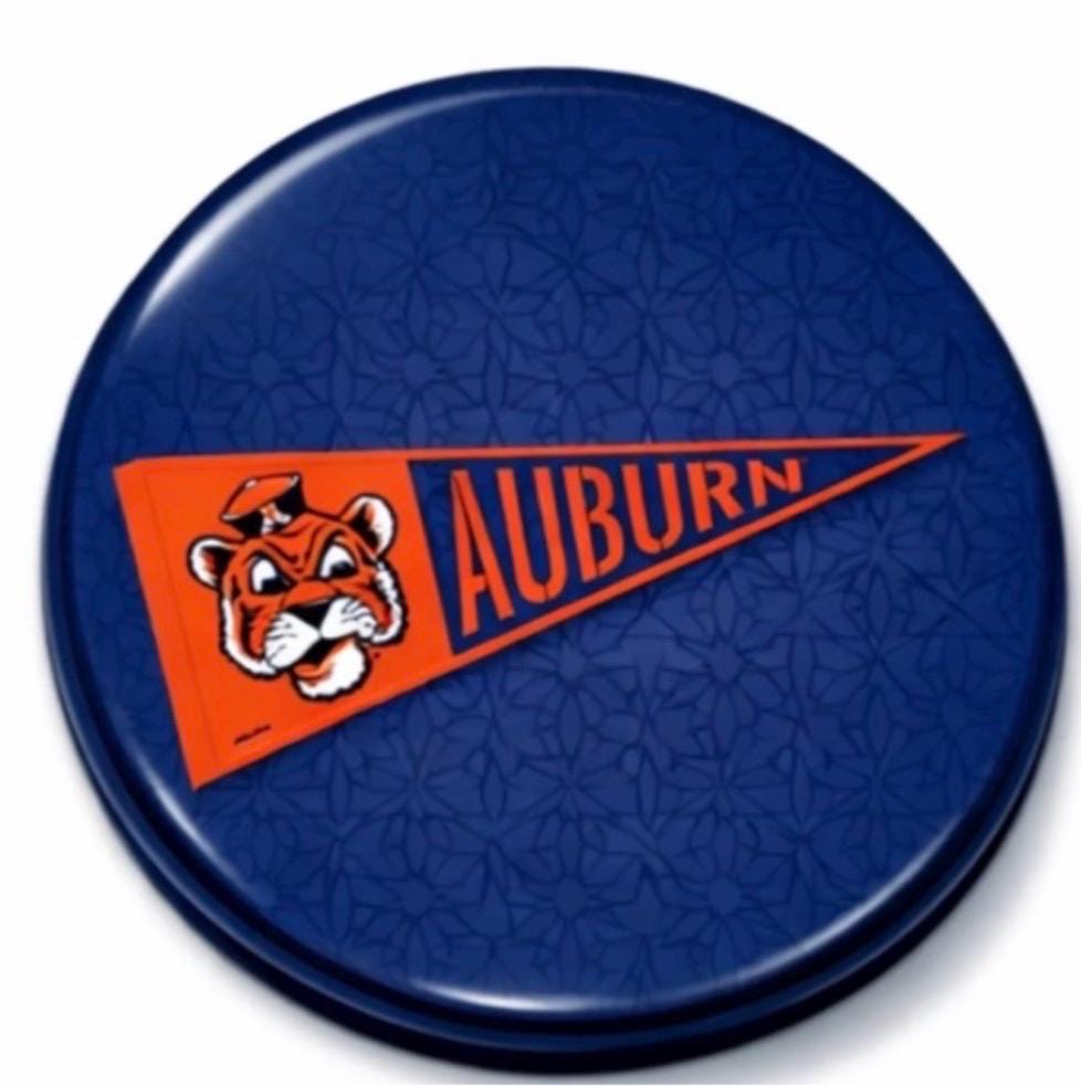 Inspired Tiger University Game Day Button | War Eagle Tiger Pin | College Football Accessory