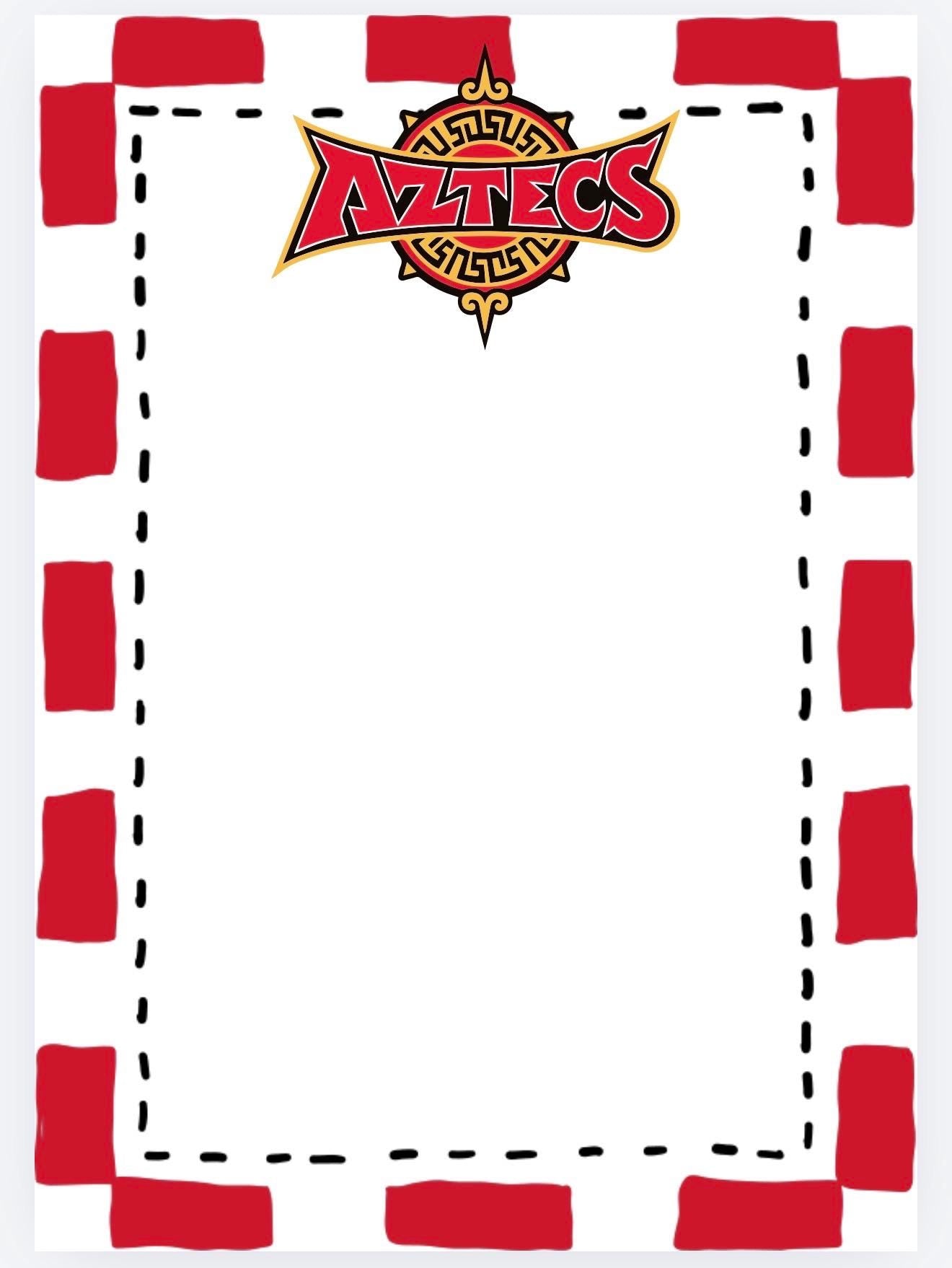 San Diego Aztecs Notepad | Red Black Collegiate Desk Pad | Campus Stationery 5x7
