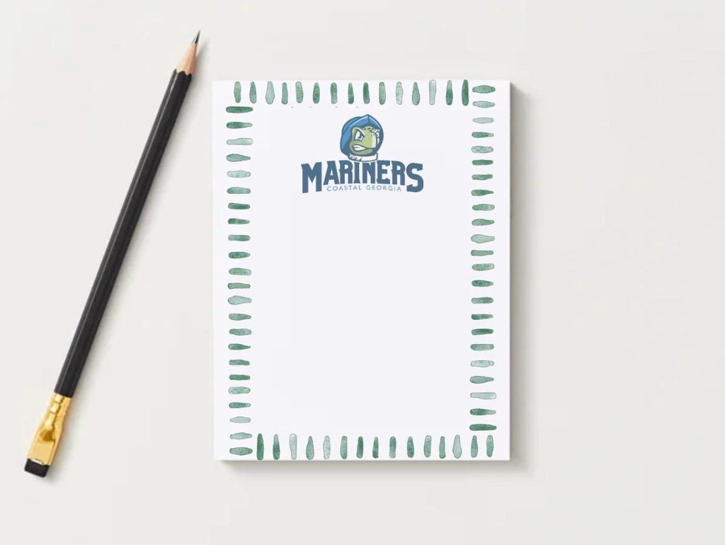 Coastal Georgia Mariners Notepad | Preppy Blue Gold Stationery (5x7)