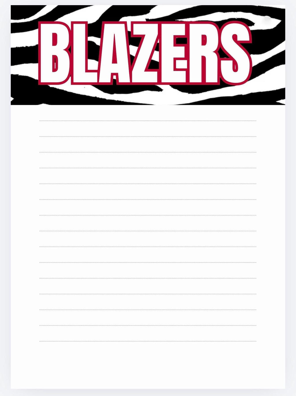 Valdosta State Blazers Notepad | Red Black College Desk Pad (5x7)