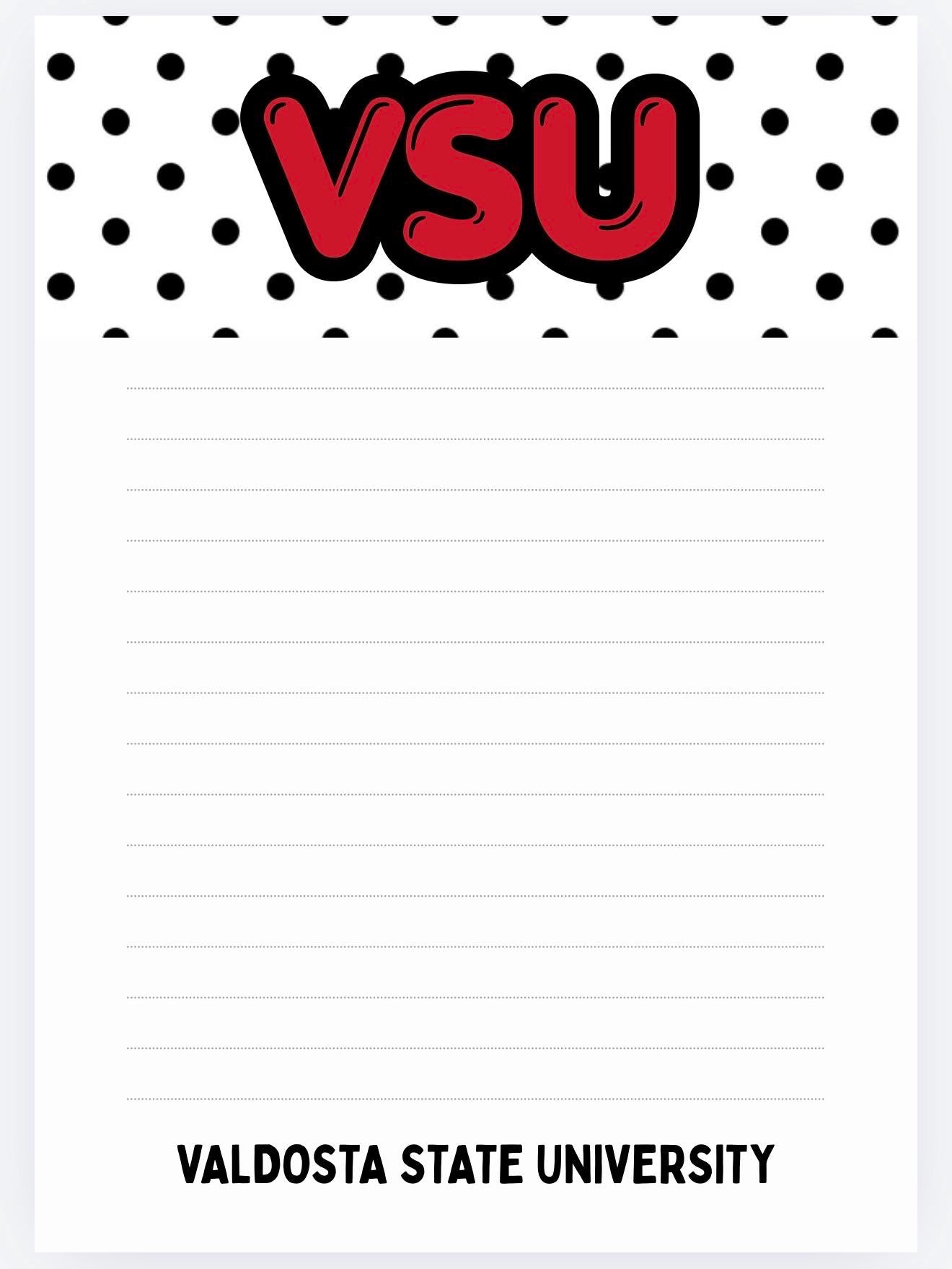 Valdosta State Blazers Notepad | Red Black College Desk Pad (5x7)