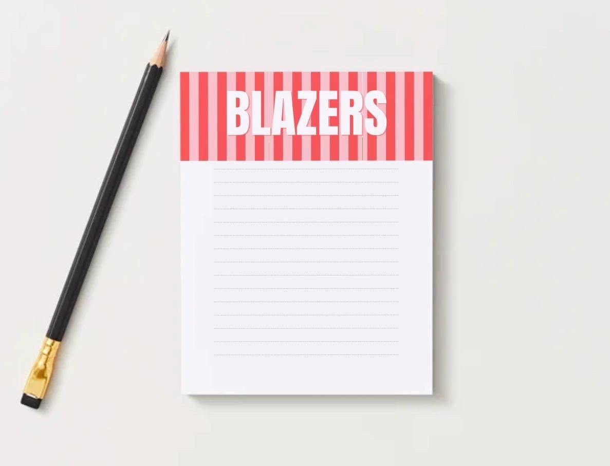 Valdosta State Blazers Notepad | Red Black College Desk Pad (5x7)