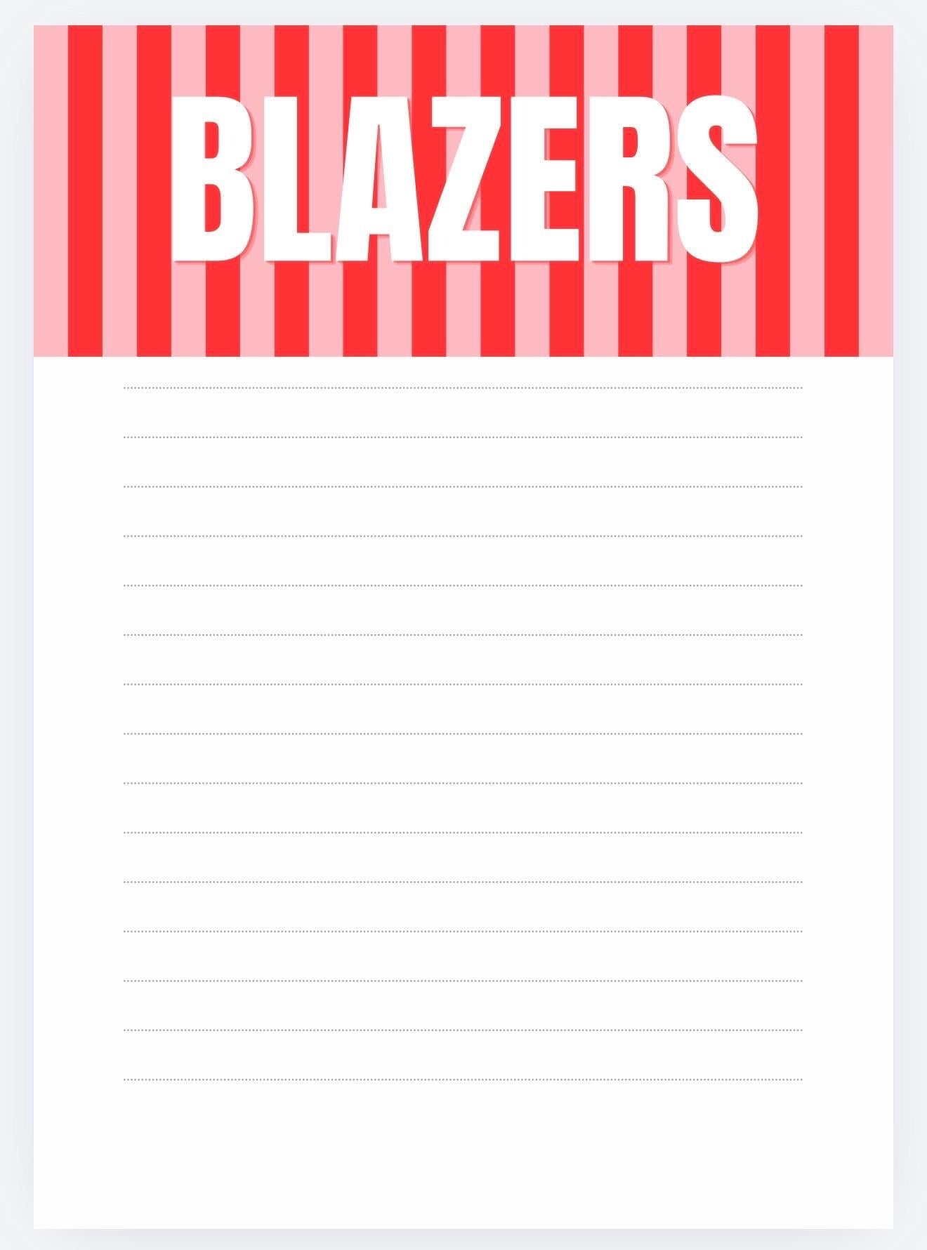 Valdosta State Blazers Notepad | Red Black College Desk Pad (5x7)