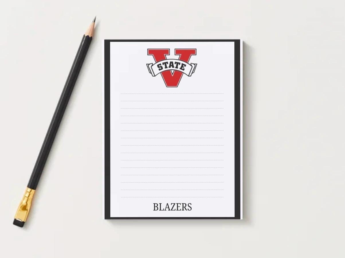 Valdosta State Blazers Notepad | Red Black College Desk Pad | Graduation Gift
