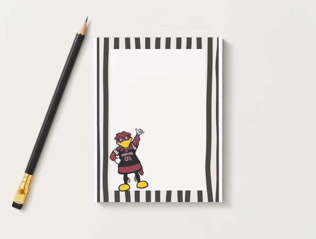 Garnet Black Notepad | South Carolina Game Day List Pad 5x7"