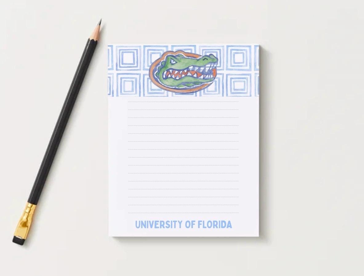 University of Florida Notepad | UF Gameday Checklist | Gator Fan Gift | College Student Stationery