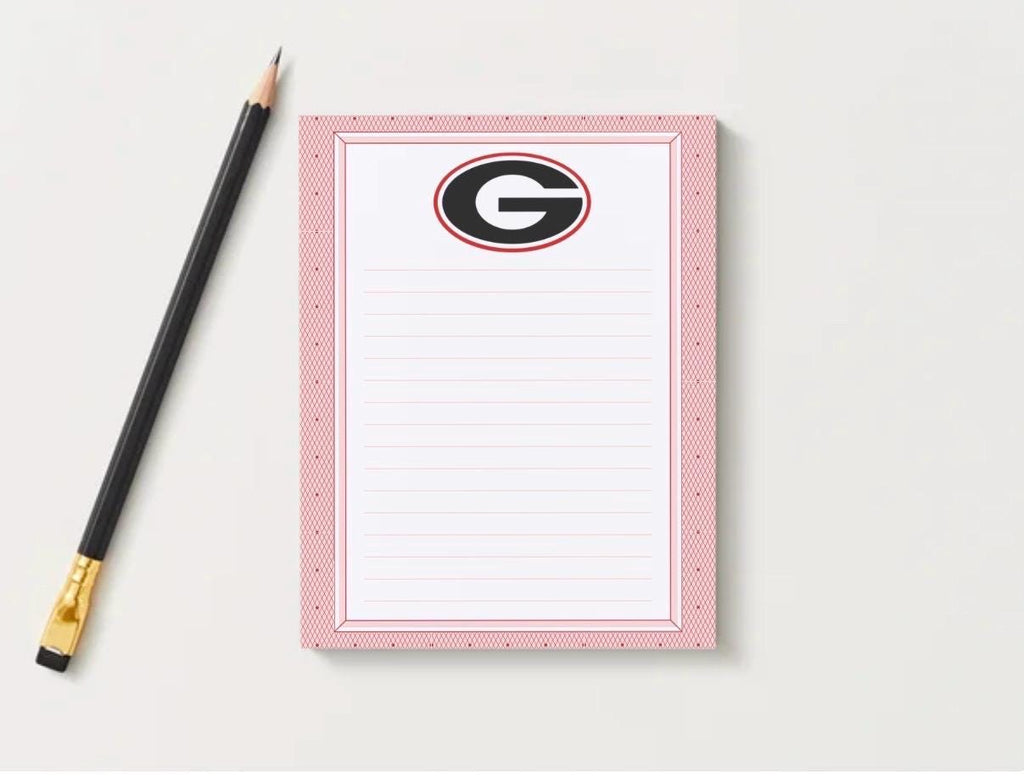University of Georgia Notepad | UGA Gameday Checklist | Bulldog Fan Gift | College Student Stationery