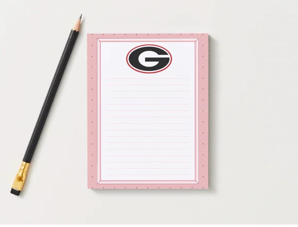 University of Georgia Notepad | UGA Gameday Checklist | Bulldog Fan Gift | College Student Stationery