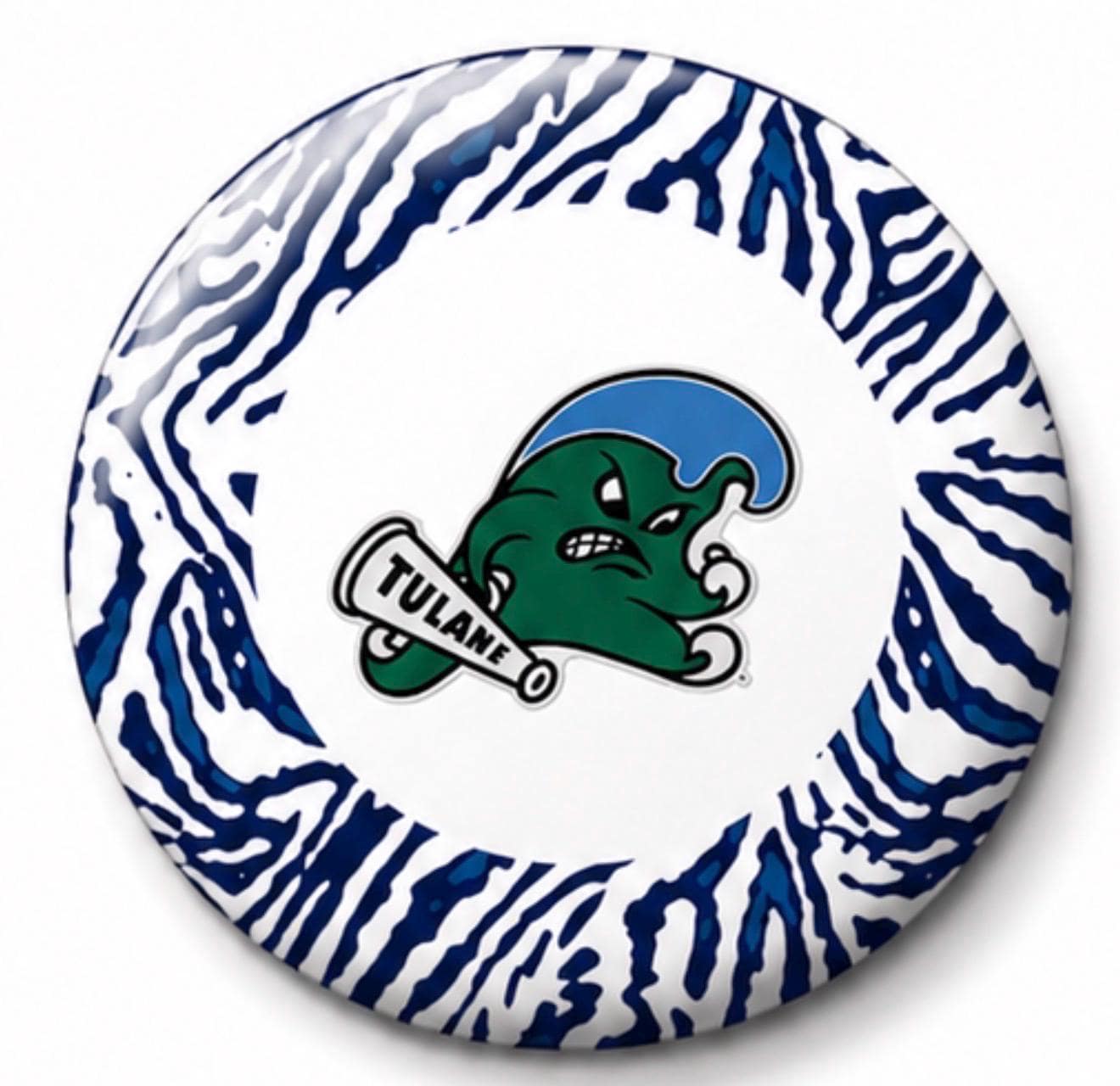 Tulane Inspired Game Day Button | Green Wave Football Pin, Tailgate Accessory
