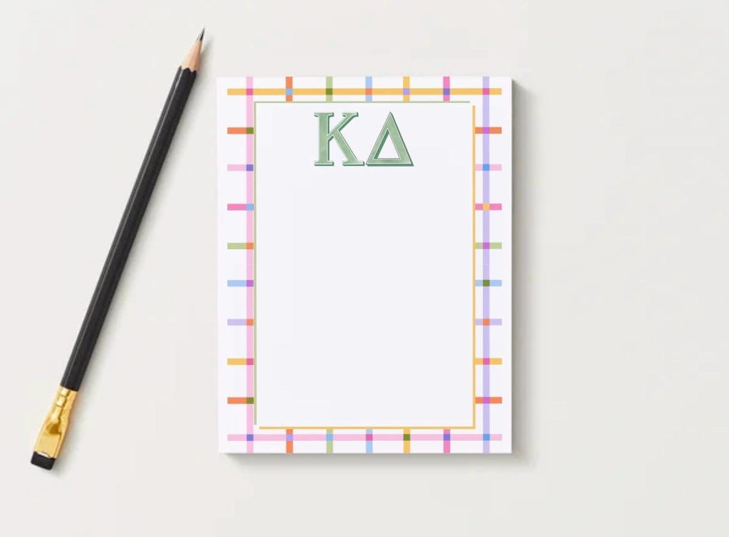 Kappa Delta Notepad | KD Sorority Gift | Collegiate Stationery | Bid Day, Big Little Reveal
