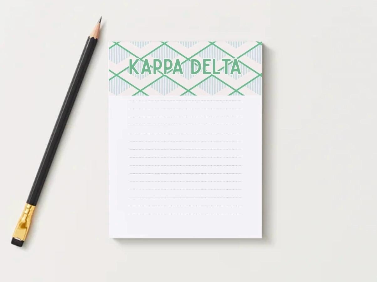 Kappa Delta Notepad | Sorority Stationery | Bid Day, Big Little Gift