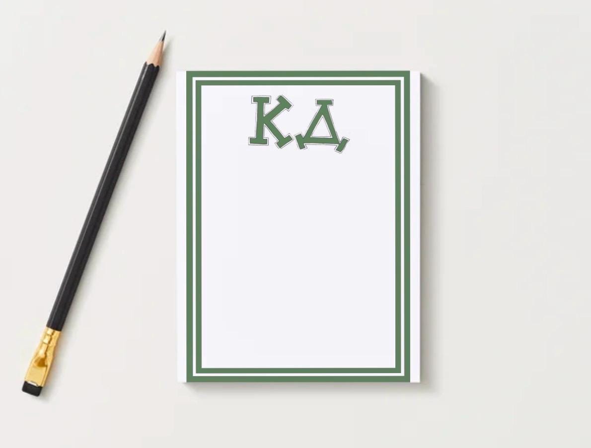 Kappa Delta Notepad | Sorority Stationery | Bid Day, Big Little Gift