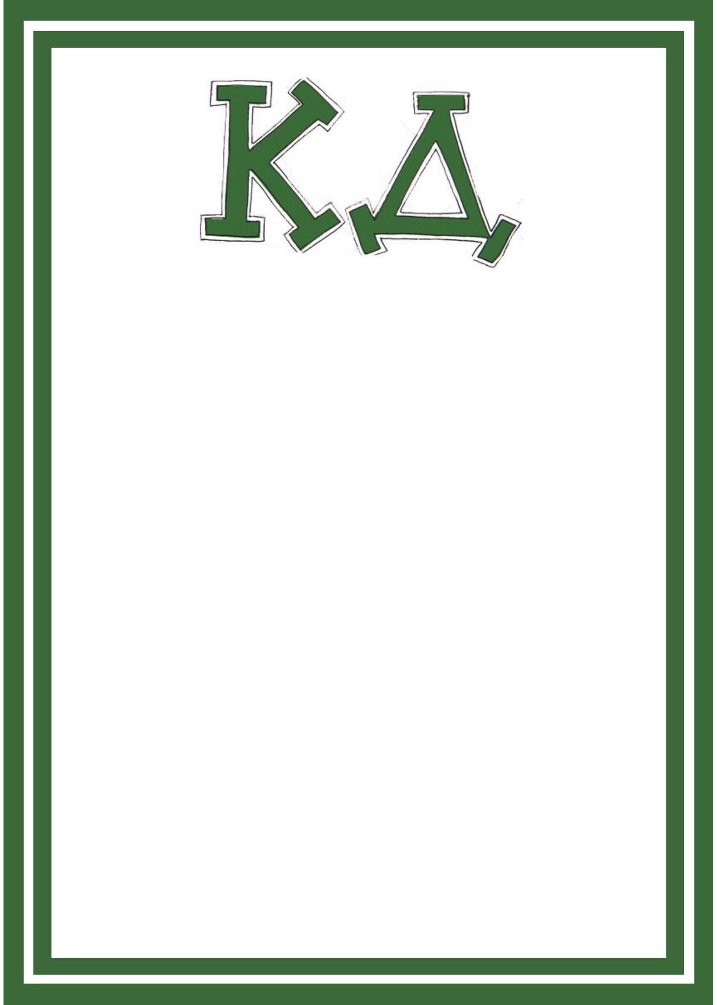 Kappa Delta Notepad | Sorority Stationery | Bid Day, Big Little Gift