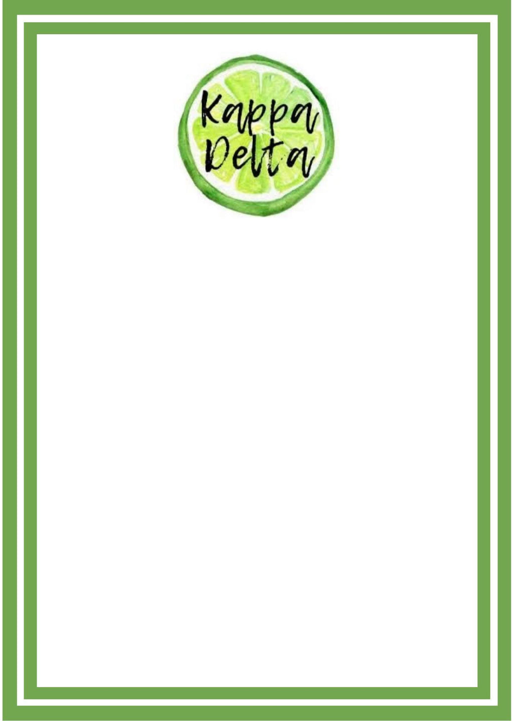Kappa Delta Notepad | Sorority Stationery | Bid Day, Big Little Gift