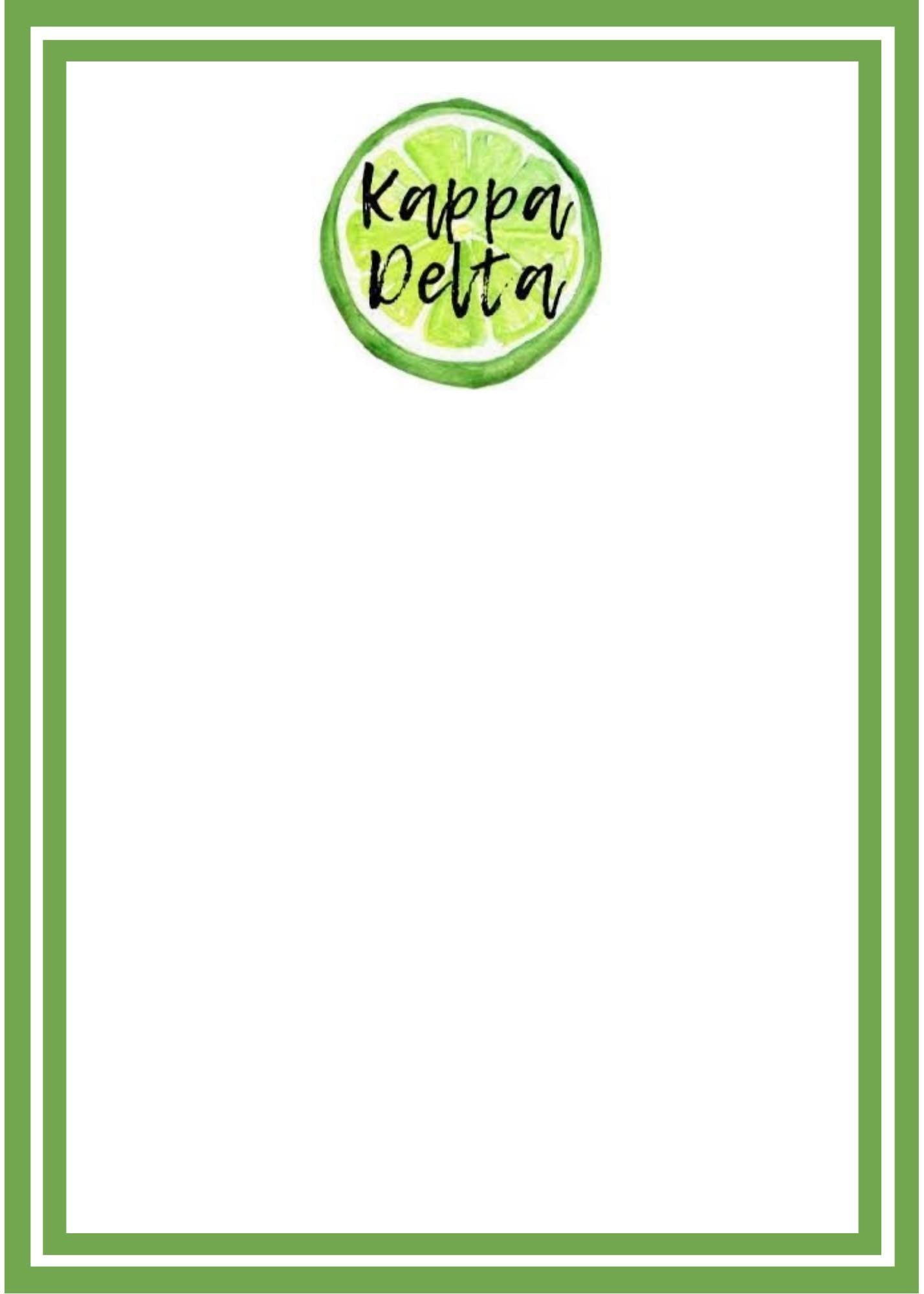 Kappa Delta Notepad | Sorority Stationery | Bid Day, Big Little Gift