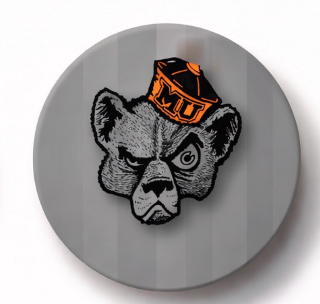 Mercer Gameday Button | Orange Black Bulldogs Spirit Pin | College Game Day Accessory