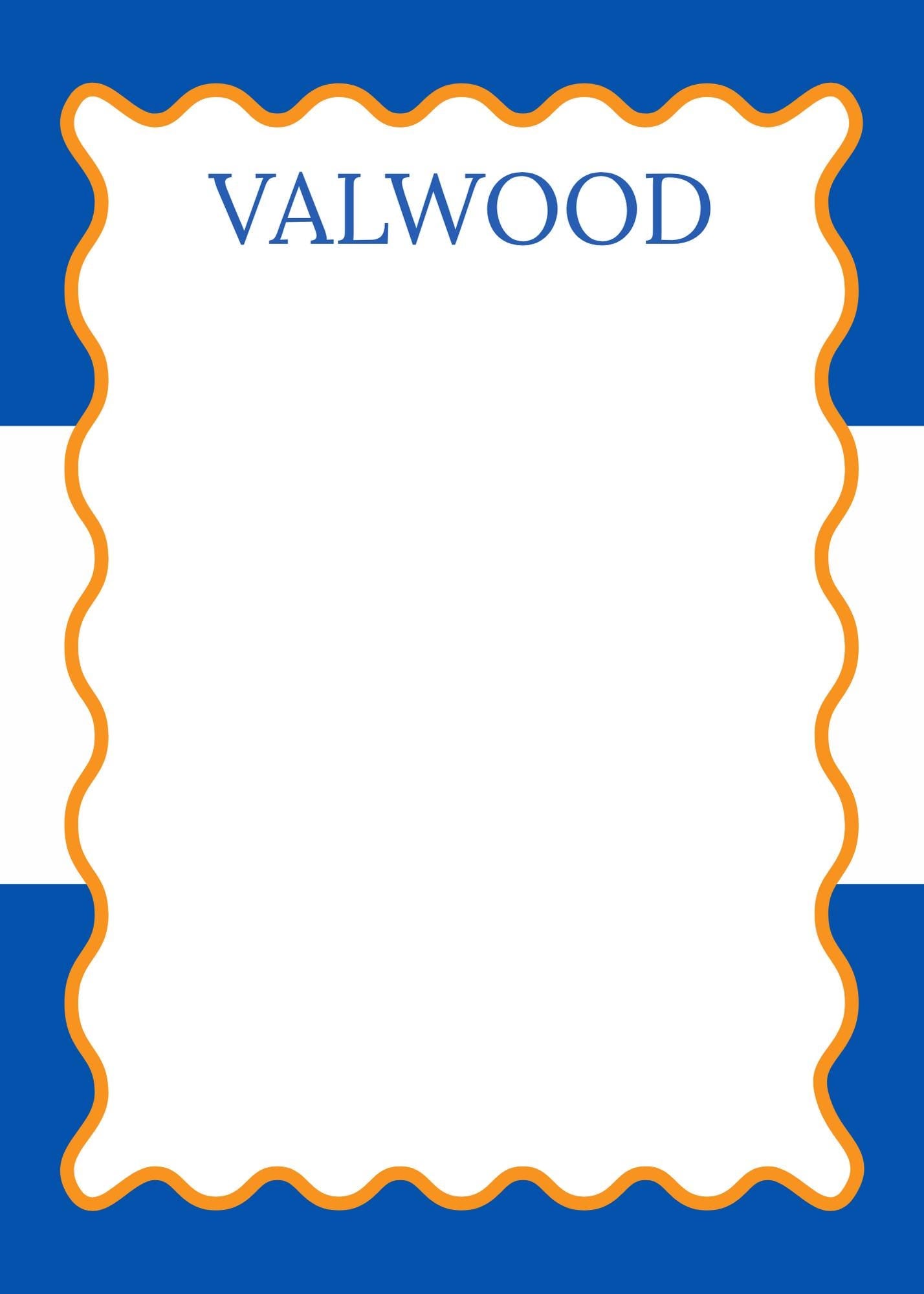 Valwood Valiants Notepad | School Spirit Stationery | Personalized Teacher Gift
