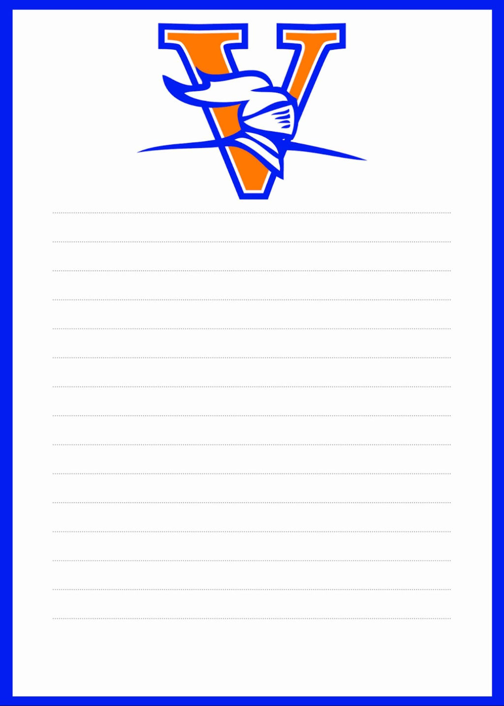 Valwood Valiants Notepad | School Spirit Stationery | Personalized Teacher Gift