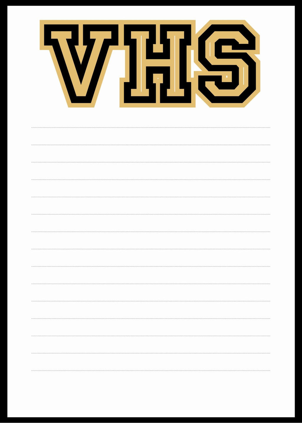 Valdosta VHS Notepad | College Town Stationery | Personalized Gift