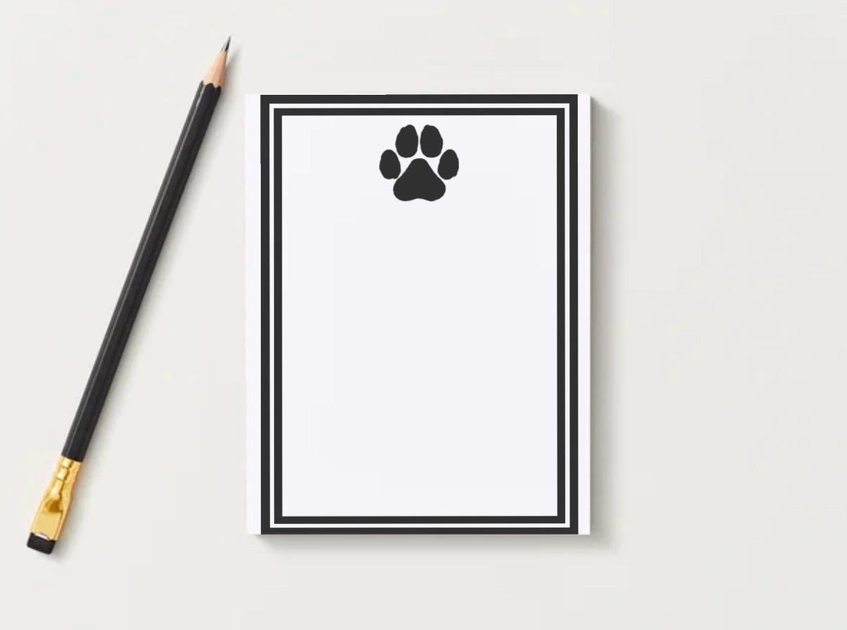 Valdosta Paw Print Notepad | South Georgia Stationery | Personalized Gift