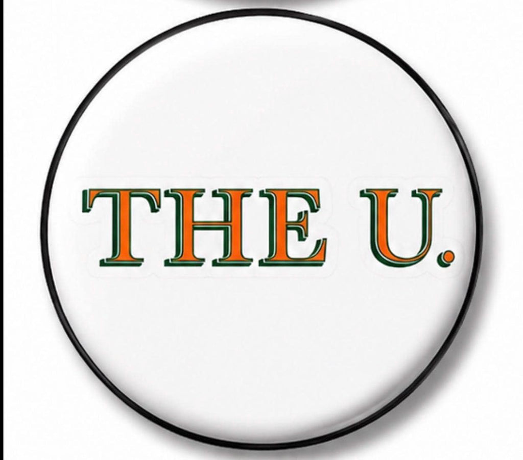 Miami Hurricanes Inspired Game Day Buttons | Orange Green Spirit Pins | College Tailgate Accessories