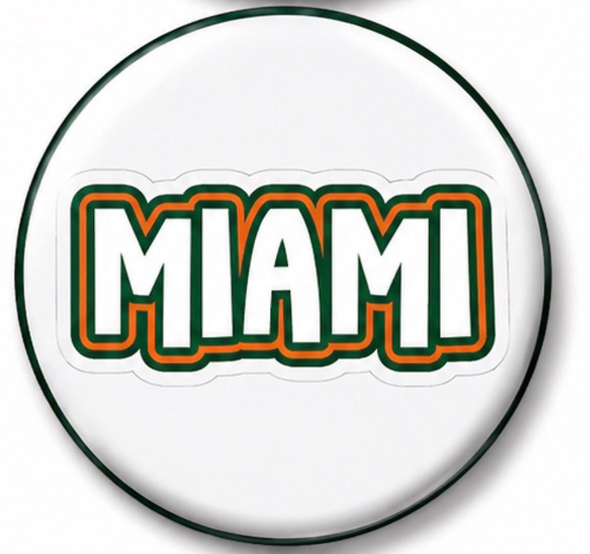 Miami Inspired Game Day Buttons | Orange Green Football Spirit Pins | College Tailgate Accessories