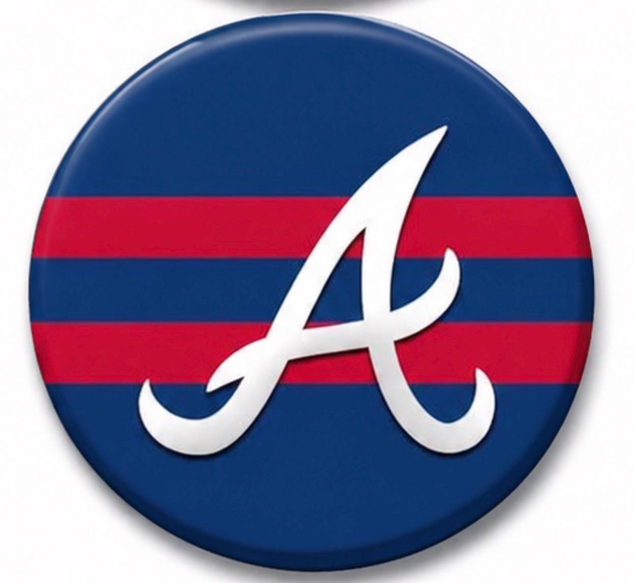 Atlanta Braves Inspired Baseball Buttons | Game Day Fan Accessories, Tailgate Pins