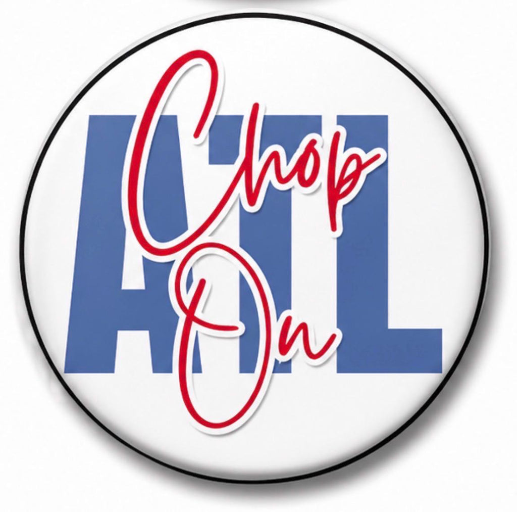 Atlanta Braves Inspired Baseball Buttons | Game Day Fan Pins | Tailgate Accessories
