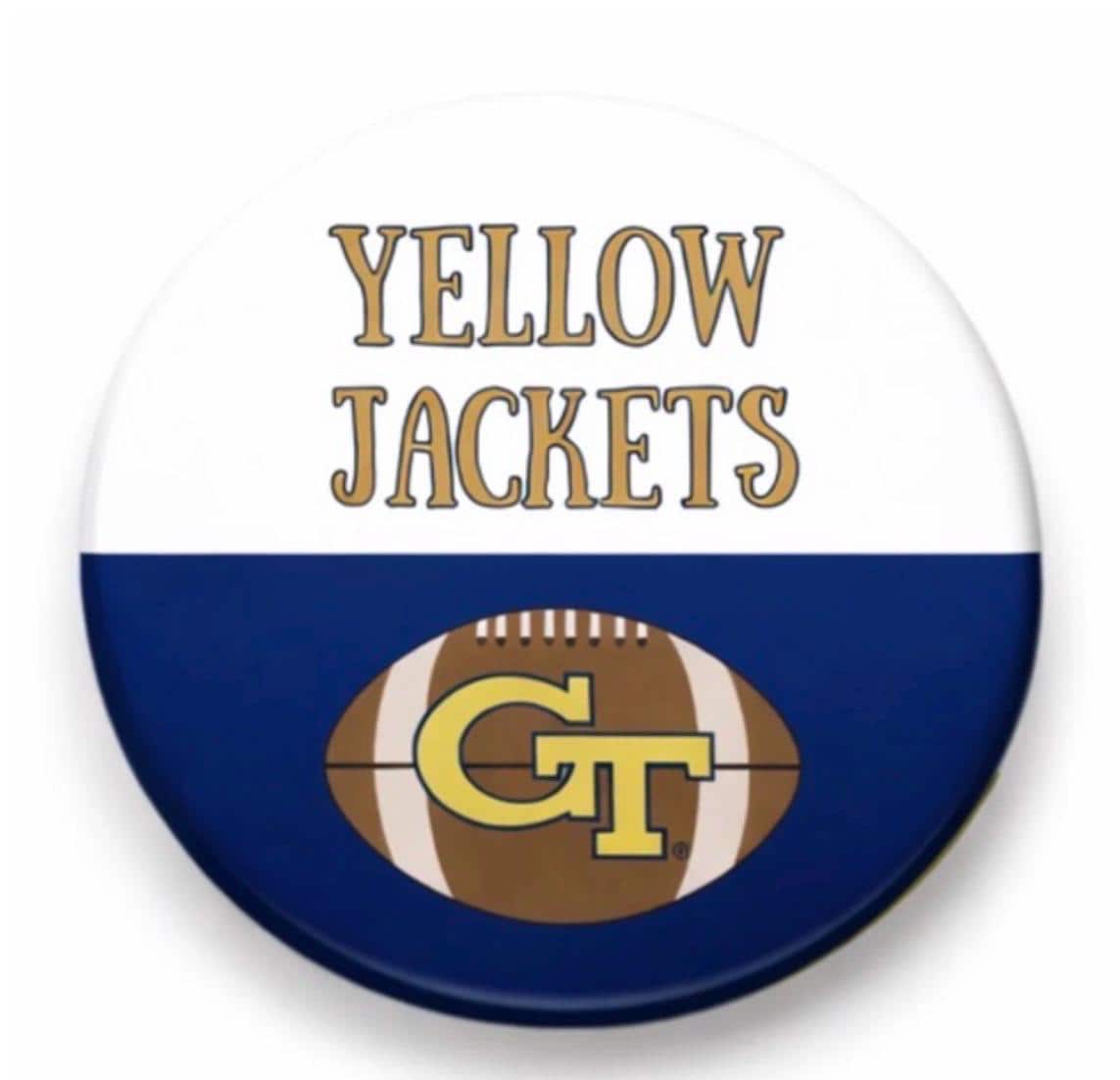 Georgia Tech Yellow Jackets Gameday Button Pin | College Football Accessory