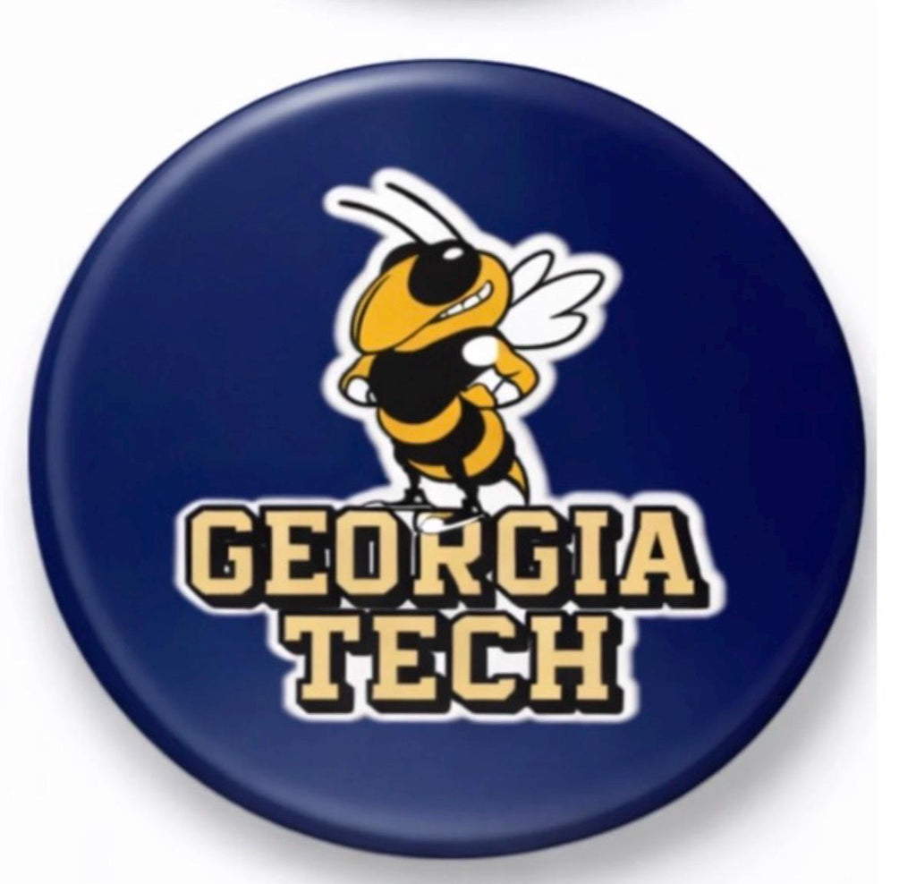 Georgia Tech Yellow Jackets Gameday Button Pin | College Game Day Accessory