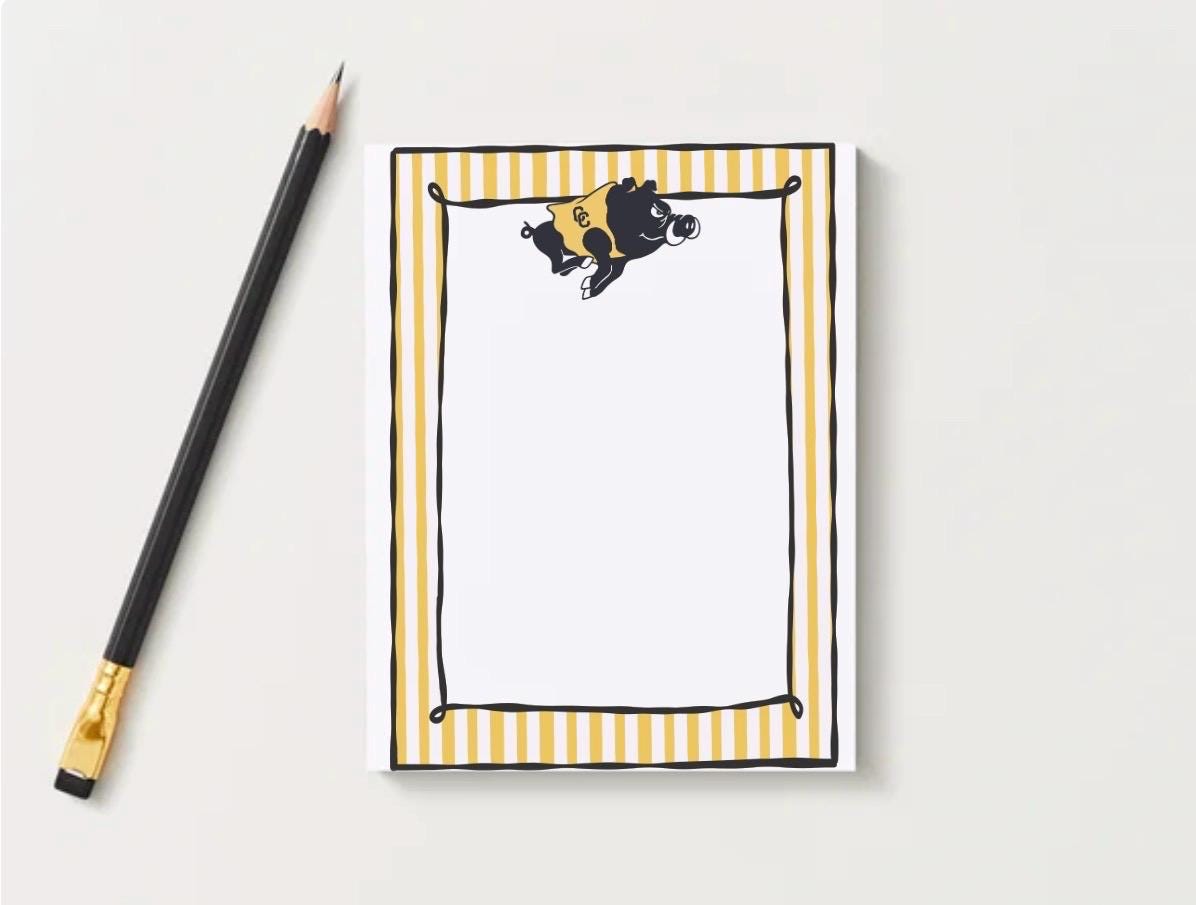 Colquitt County Packers Notepad | Gold & Black School Spirit | Teacher Gift | Game Day Desk Pad