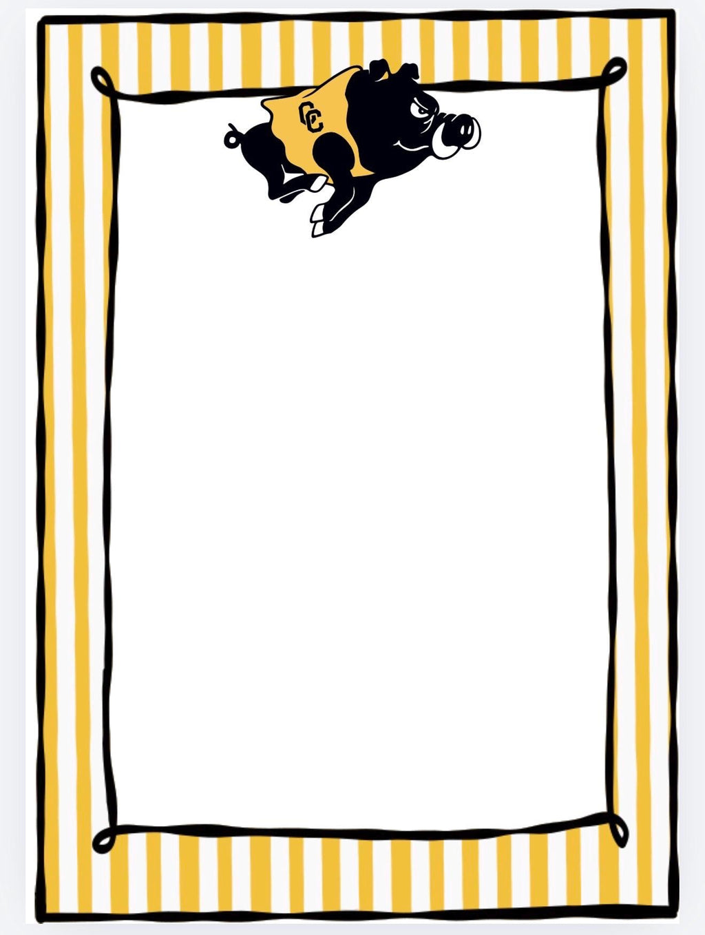 Colquitt County Packers Notepad | Gold & Black School Spirit | Teacher Gift | Game Day Desk Pad