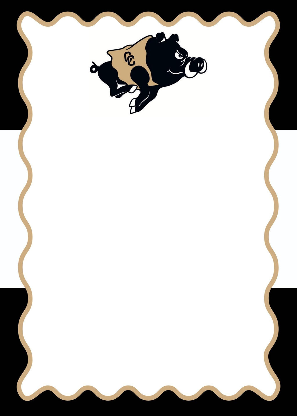 Colquitt County Packers Notepad | Gold & Black School Spirit | Teacher Gift | Game Day Desk Pad