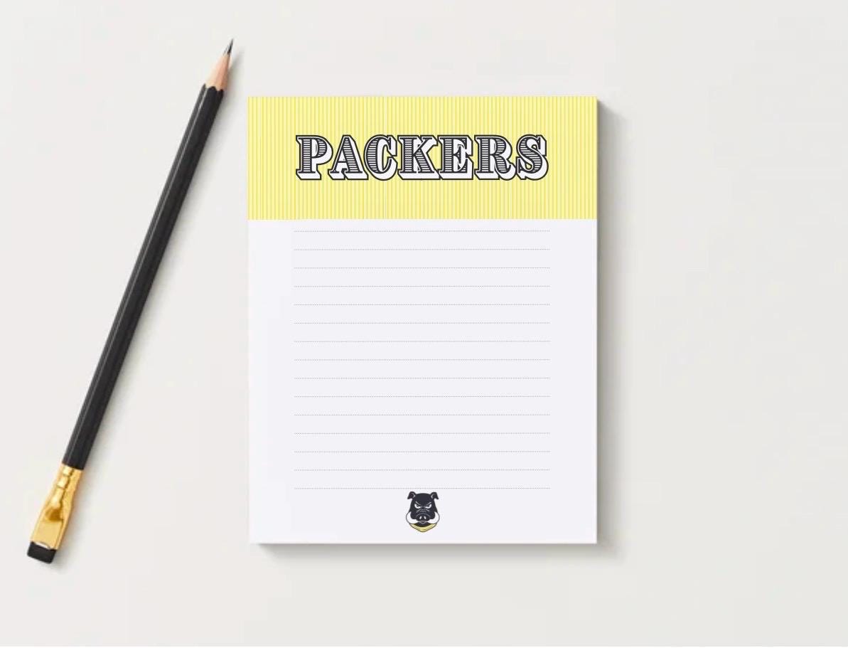 Colquitt County Packers Notepad | Gold & Black School Spirit | Teacher Gift | Game Day Desk Pad