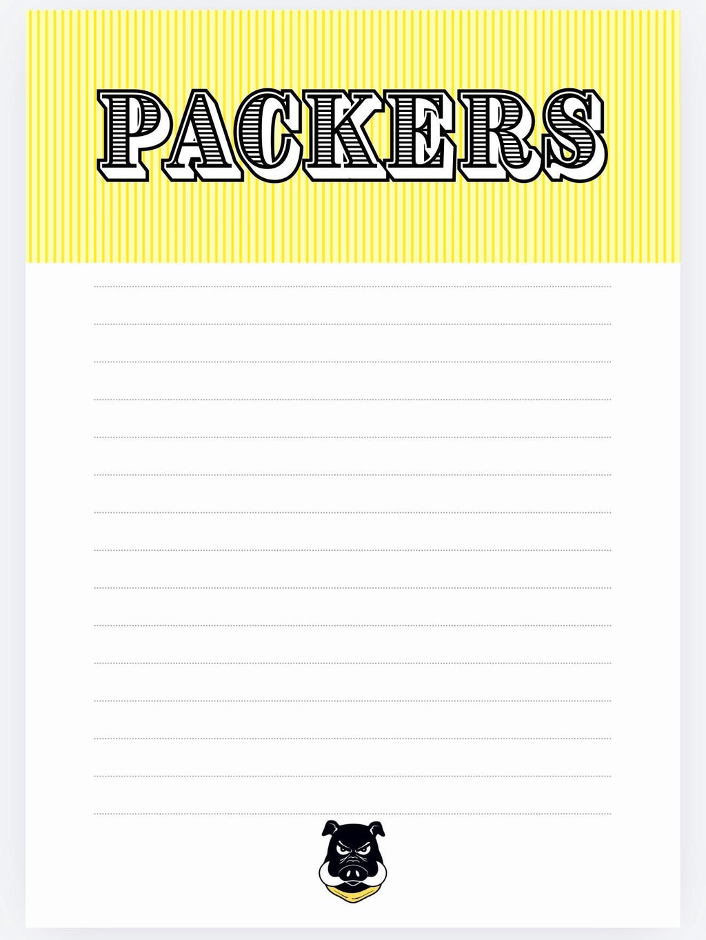 Colquitt County Packers Notepad | Gold & Black School Spirit | Teacher Gift | Game Day Desk Pad