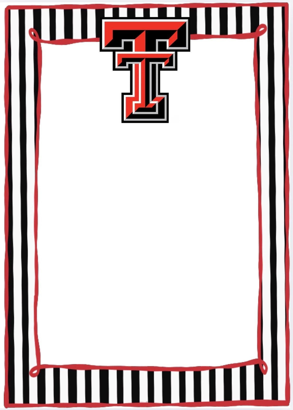 Texas Tech Notepad | Red Raiders Collegiate Stationery | 5x7 Desk Pad