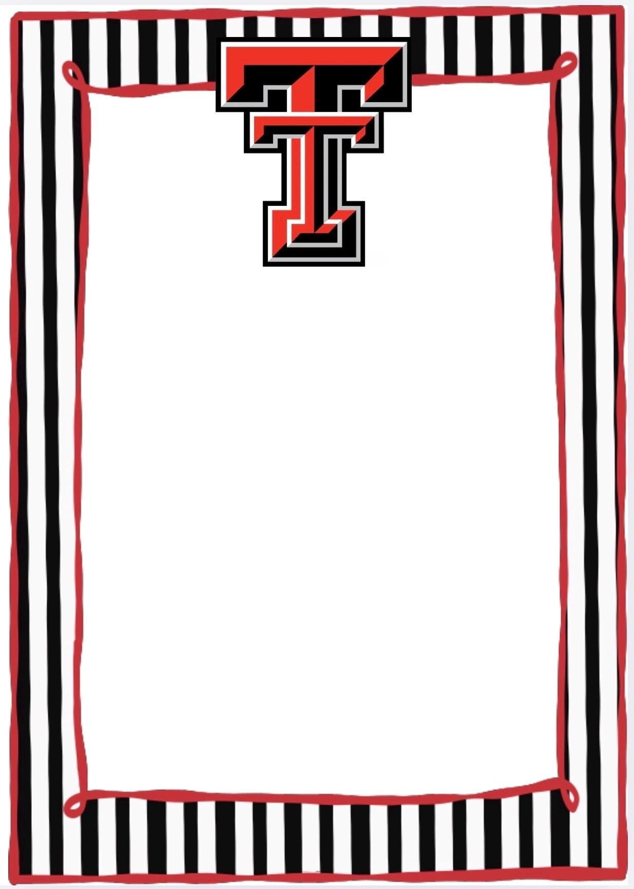Texas Tech Notepad | Red Raiders Collegiate Stationery | 5x7 Desk Pad