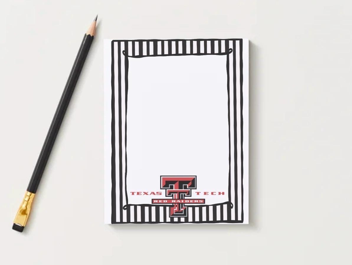 Texas Tech Red Raiders Notepad | Collegiate Stationery, Desk Pad